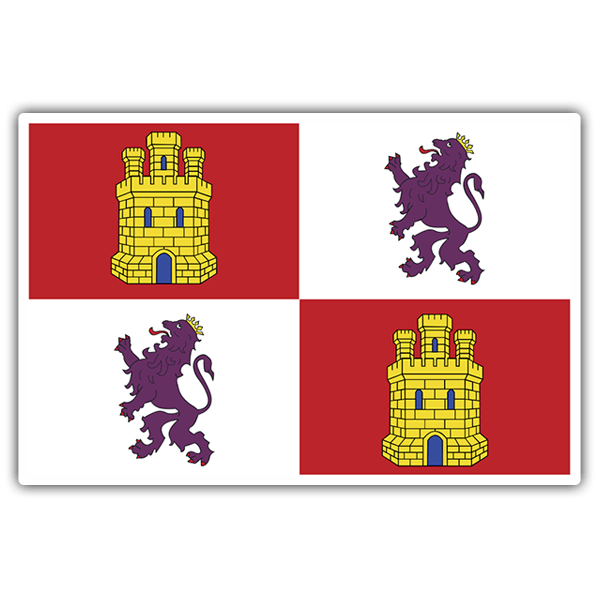 Autocollants: Drapeau Castille et Leon