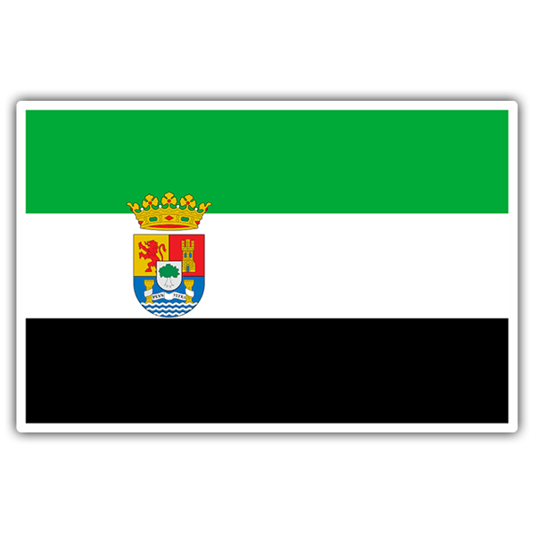 Autocollants: Drapeau Extremadura