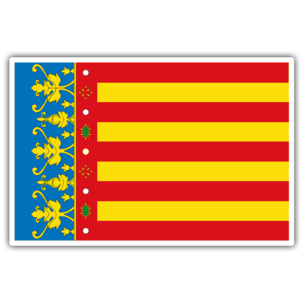 Autocollants: Drapeau Valencia