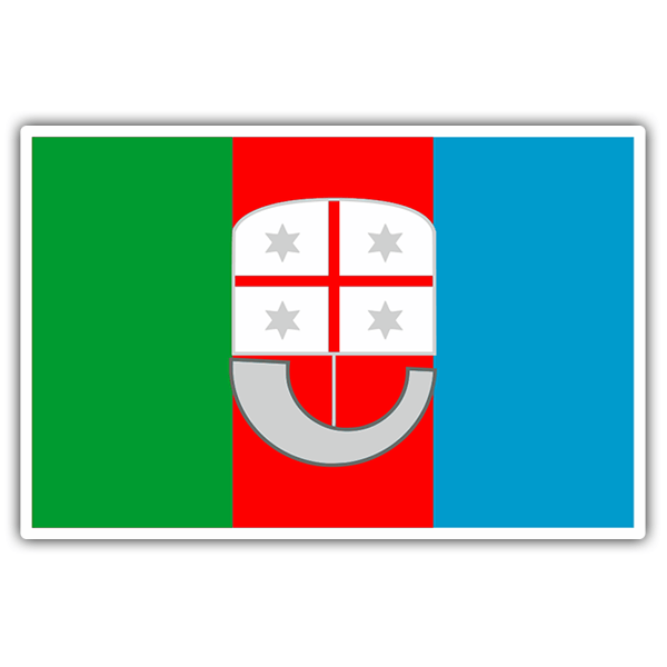 Autocollants: Drapeau Ligurie