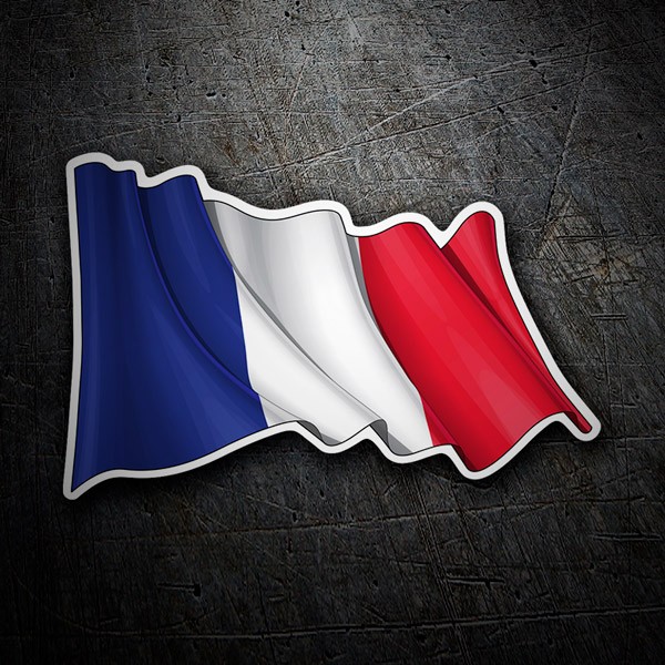 10 Drapeaux Adhésifs France En Polyester - Autocollants Patriotiques - Pour Décoration Et événements