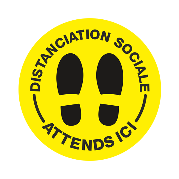 Autocollants: Sticker Sol Distanciation Sociale