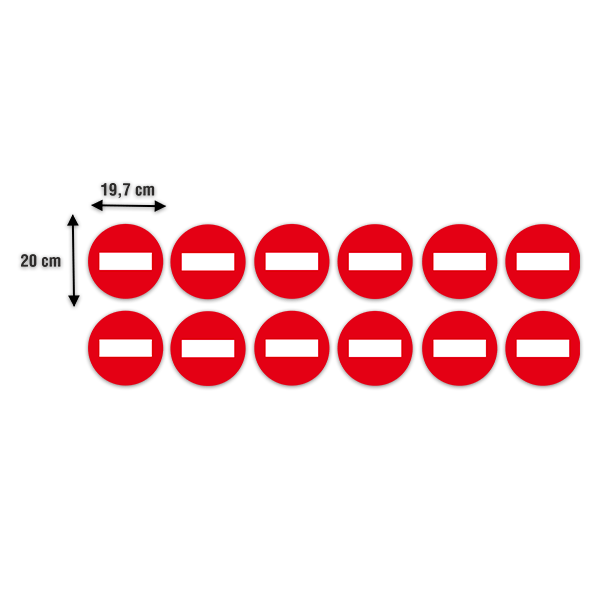 Autocollants: Kit 12X Signes Soil Interdits