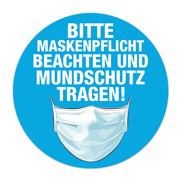 Autocollants: Protection covid19 utilisation du masque