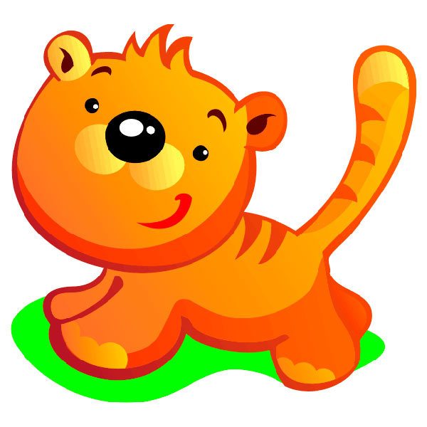 Stickers pour enfants: Chiot Tigre