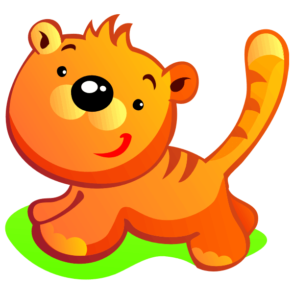 Stickers pour enfants: Chiot Tigre
