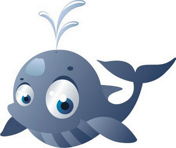 Stickers pour enfants: Baleine heureuse