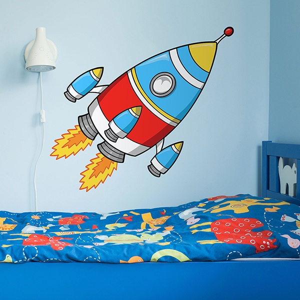 Stickers pour enfants: Une fusée vers la lune