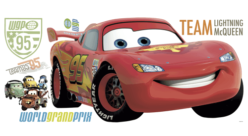 Stickers pour enfants: Géant Flash McQueen Sticker Mural
