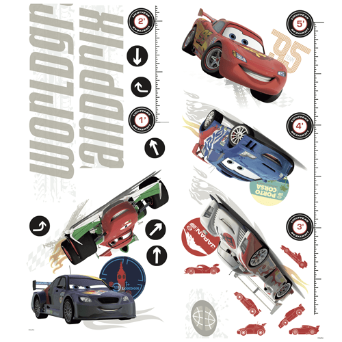 Stickers pour enfants: Sticker Toise Lightning McQueen Cars 2