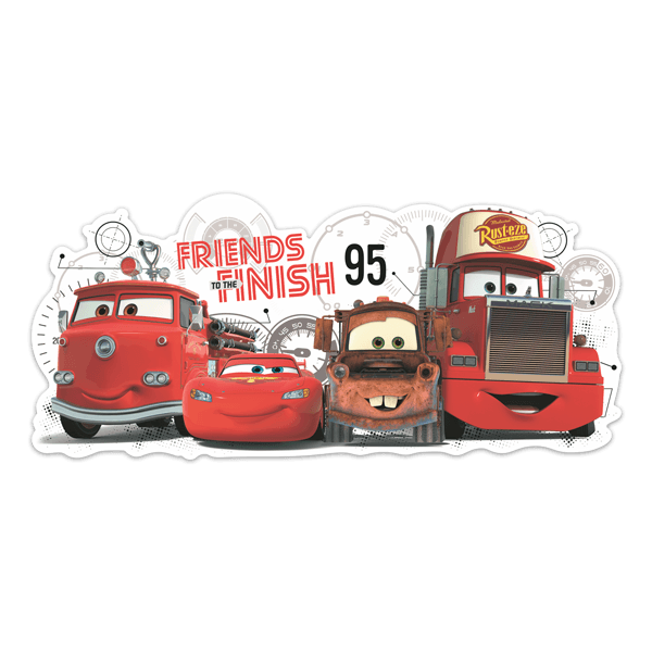 Stickers pour enfants: Disney Cars, Amis à l'arrivée