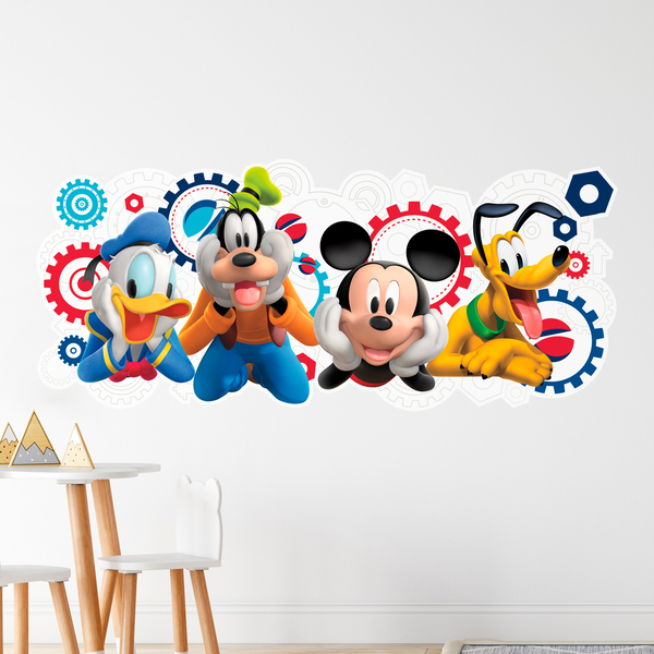 Sticker mural enfant La maison de Mickey Mouse et ses amis