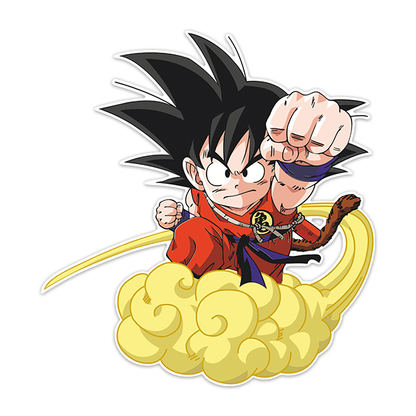 Stickers pour enfants: Dragon Ball Son Goku y su Nube Kinton 