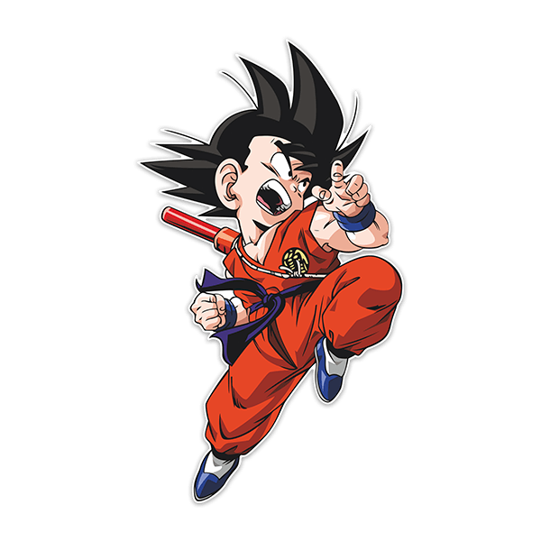 Stickers pour enfants: Dragon Ball Son Goku Attaque II