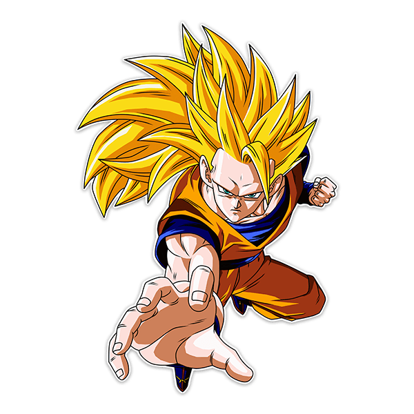 Stickers pour enfants: Dragon Ball Son Goku Saiyan Niveau 3