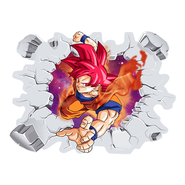 Stickers pour enfants: Dragon Ball Son Goku Niveau de Dieu