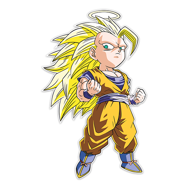 Stickers pour enfants: Dragon Ball Cartoon Son Goku Saiyan