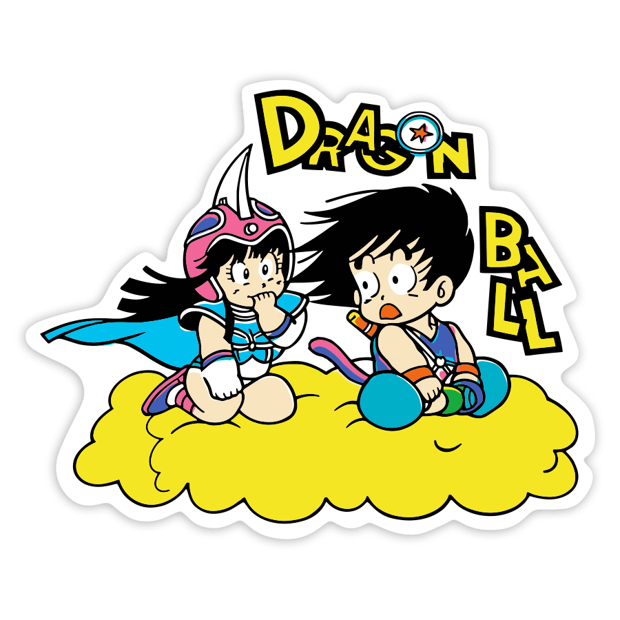 Autocollants: Son Goku & Chichi Nuage Magiqu