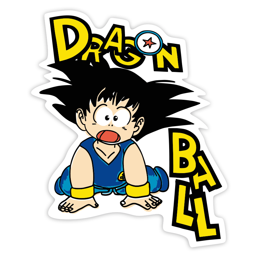 Autocollants: Son Goku enfant surpris
