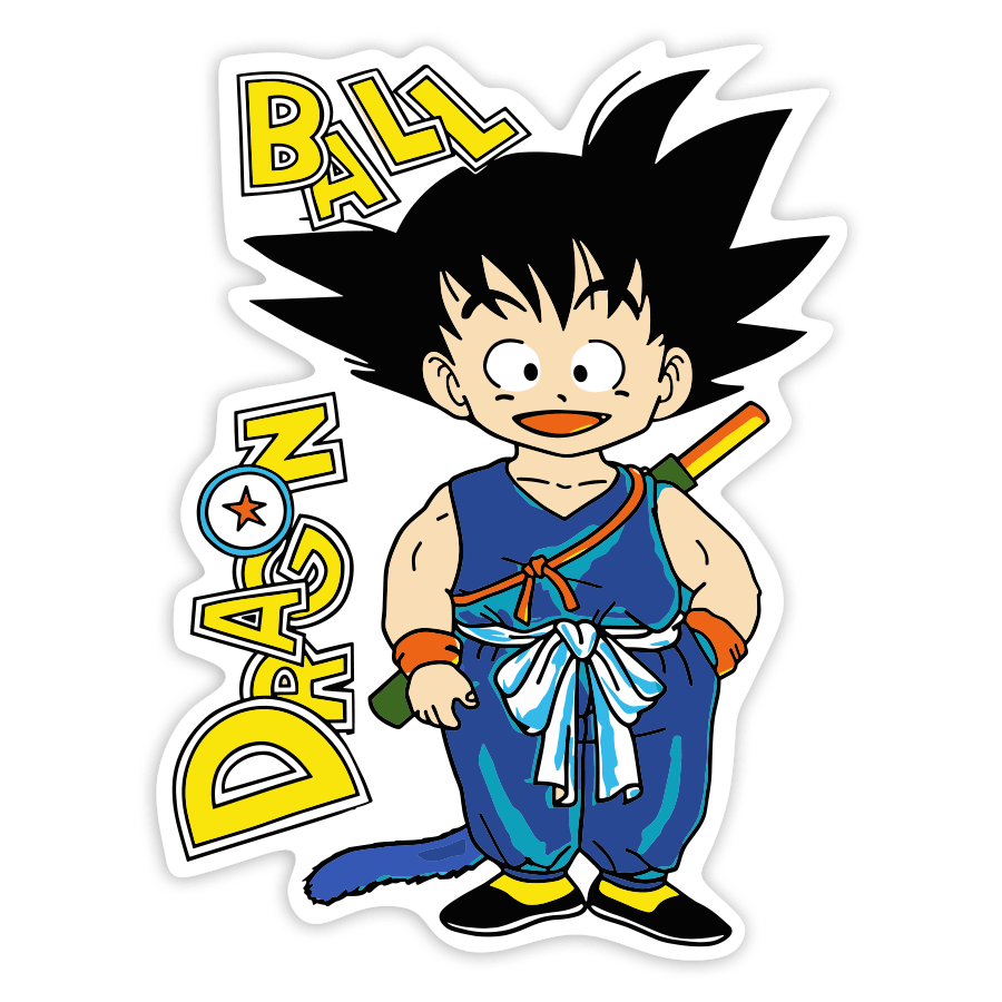 Autocollants: Son Goku enfant Bâton Magique