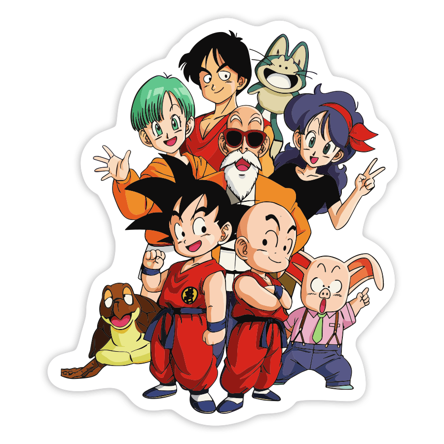 Autocollants: Son Goku, Krilin et ses amis