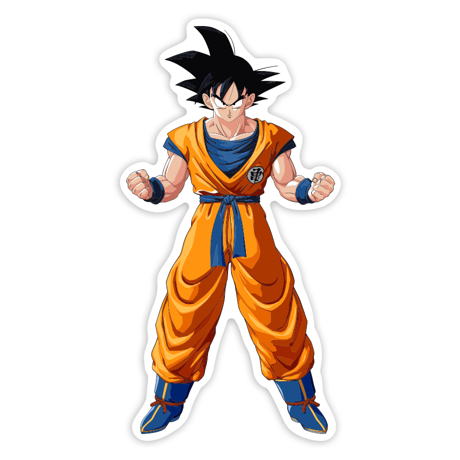 Autocollants: Son Goku en position de combat