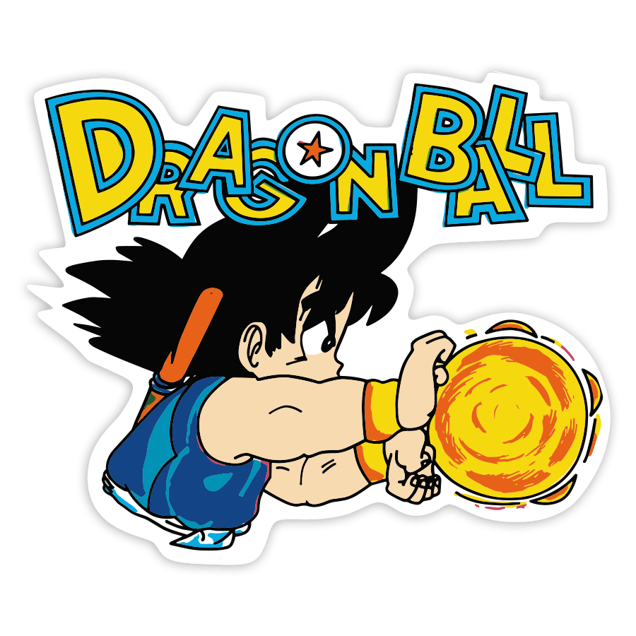 Autocollants: Son Goku enfant Kamehameha