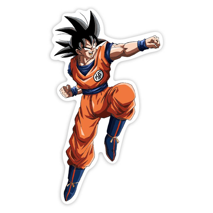 Autocollants: Son Goku Coup de poing volan