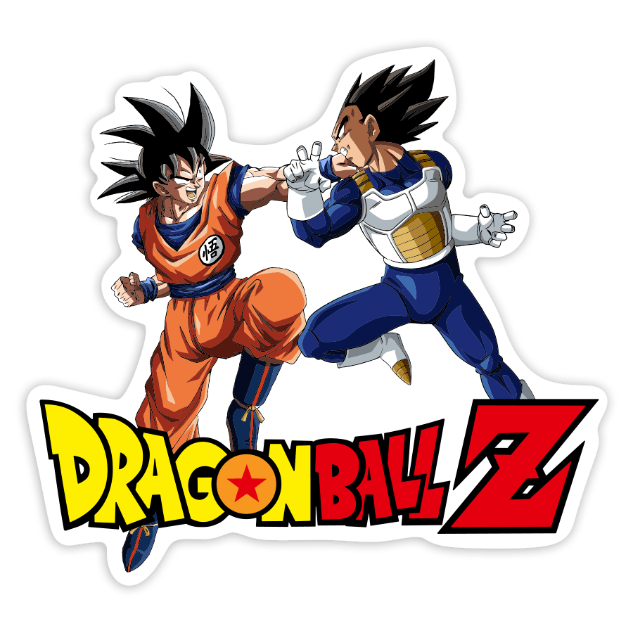 Autocollants: Son Goku vs Végéta Dragon Ball
