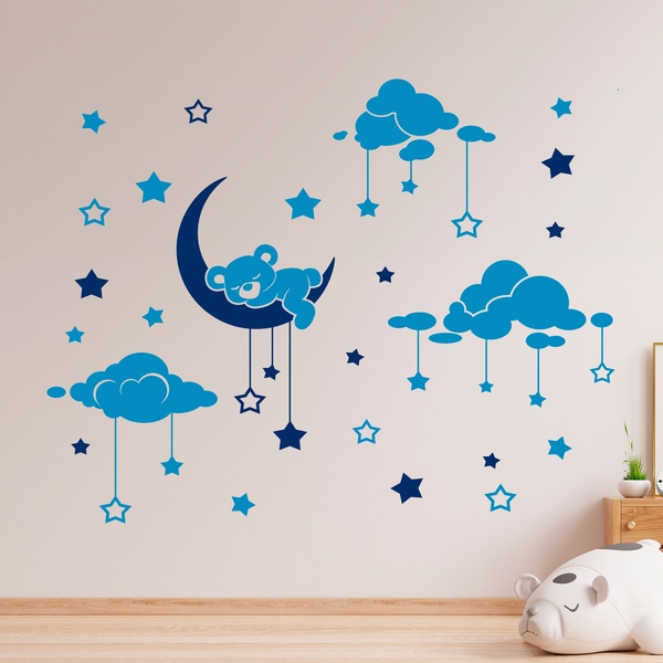 Stickers pour enfants: Gardez ciel étoilé somnolent et