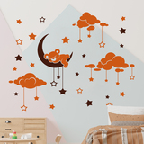 Stickers pour enfants: Ours endormi et ciel étoilé 4