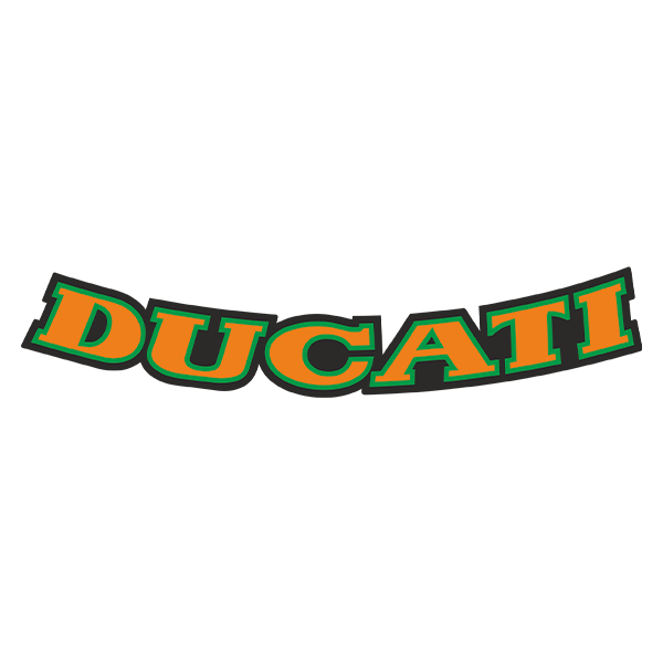 Autocollants: Ducati orange et vert