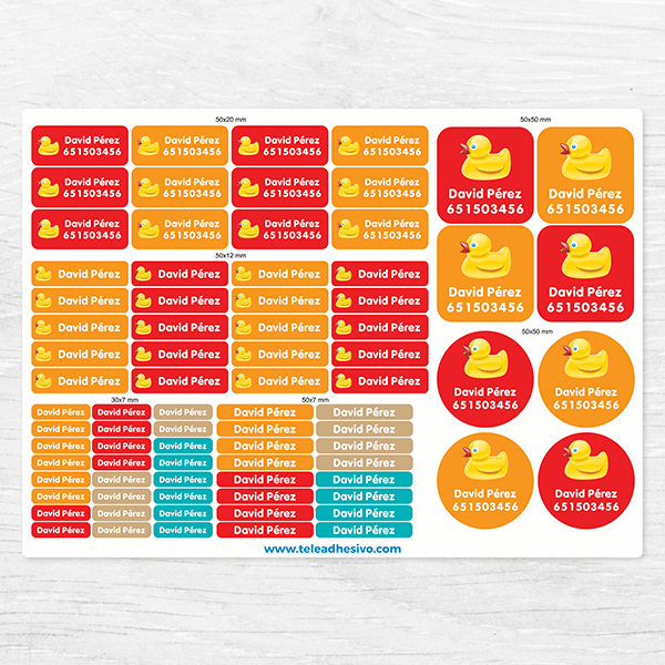 Autocollants: Kit Étiquettes Canard