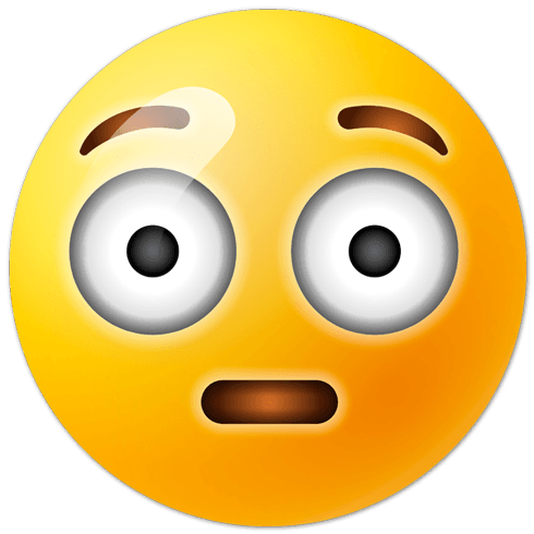 Stickers muraux: Visage Flushed emoji