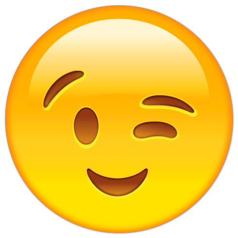 Stickers muraux: Visage souriant avec un clin d'œil