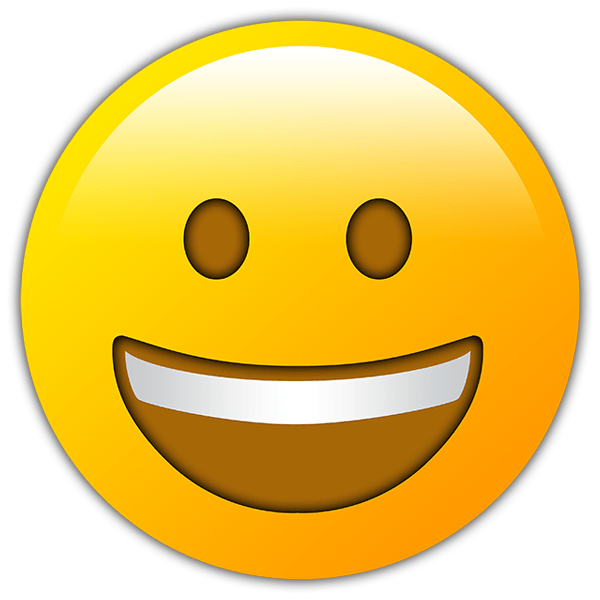 Stickers muraux: Visage souriant à grande bouche