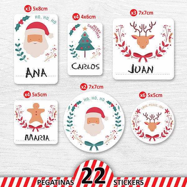 Autocollants: Trousse d'étiquettes du Père Noël