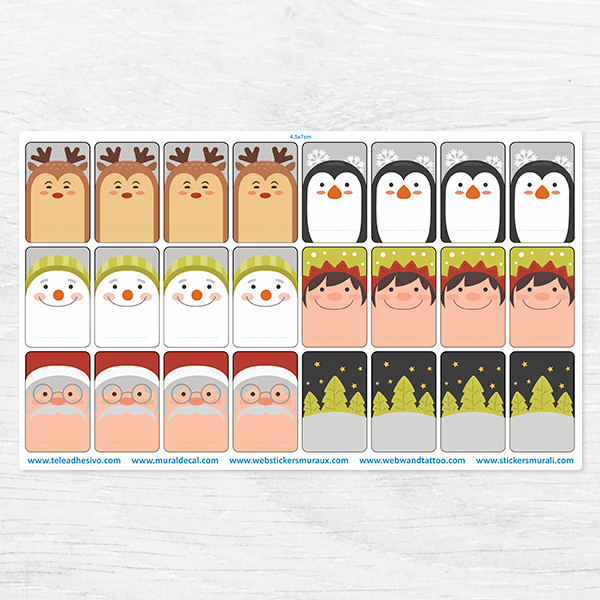 Autocollants: Kit d'étiquettes pour cartes de Noël