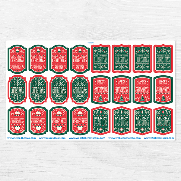 Autocollants: Trousse d'étiquettes de Noël