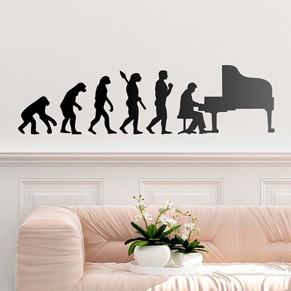 Stickers muraux: Évolution du piano à queue