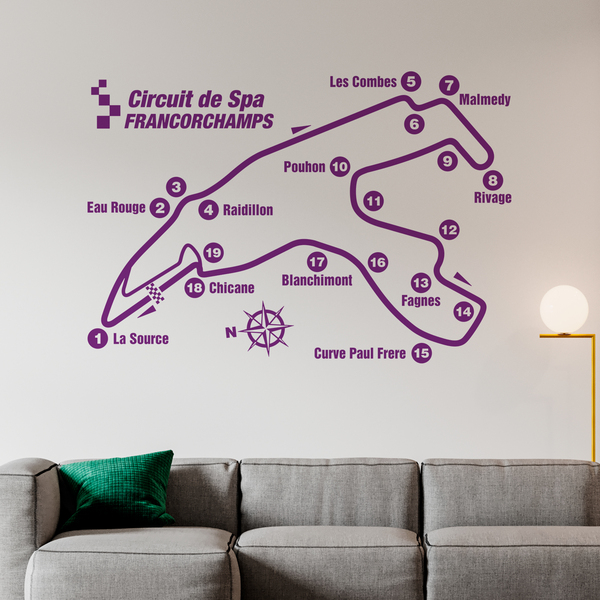 Stickers muraux: Circuit de Spa-Francorchamps