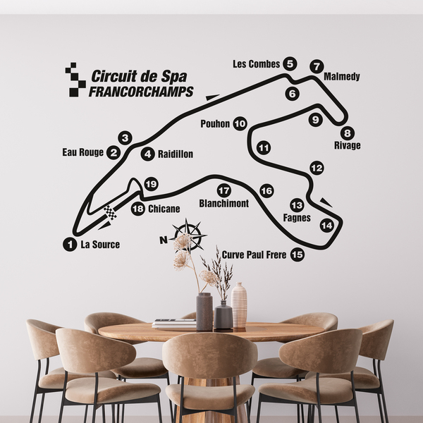 Stickers muraux: Circuit de Spa-Francorchamps