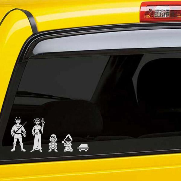 Autocollants: Kit 5X Famille Luke Skywalker