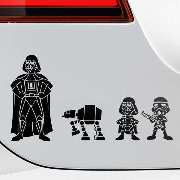 Autocollants: Kit 4X Famille Vader