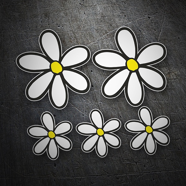 Autocollants: Kit de 5 fleurs margarita surf