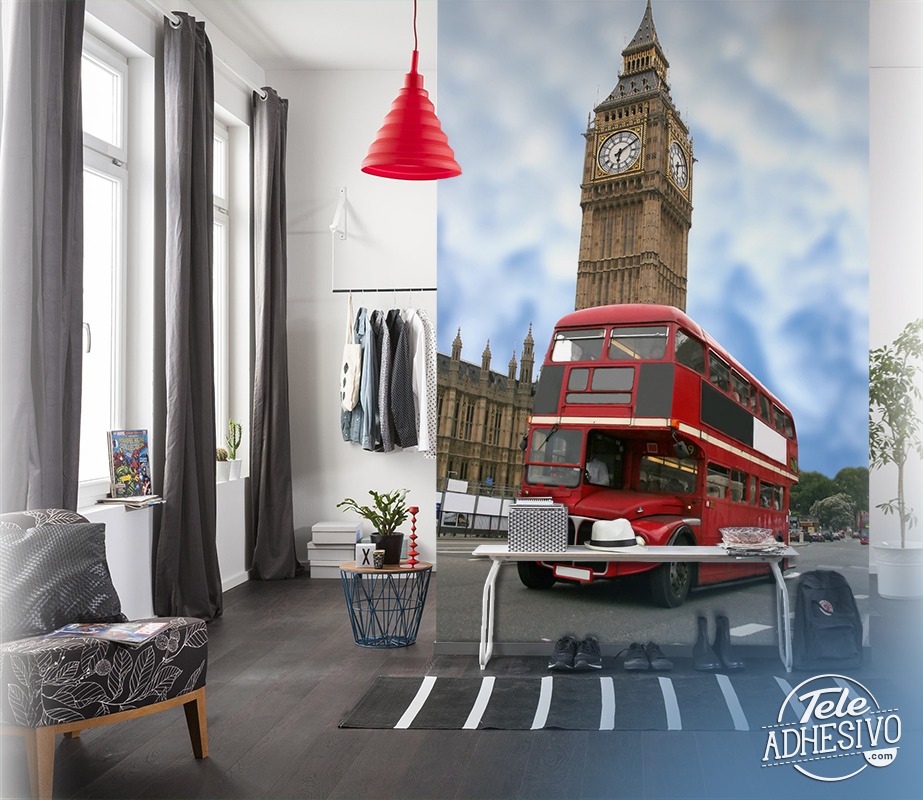 Poster xxl: Big Ben et bus britannique