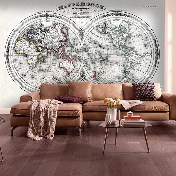 Poster xxl: Map monde 1848 0