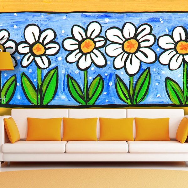 Papier peint vinyle: Fleurs