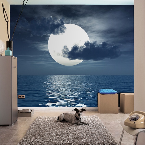 Poster xxl: Lune sur la mer 0