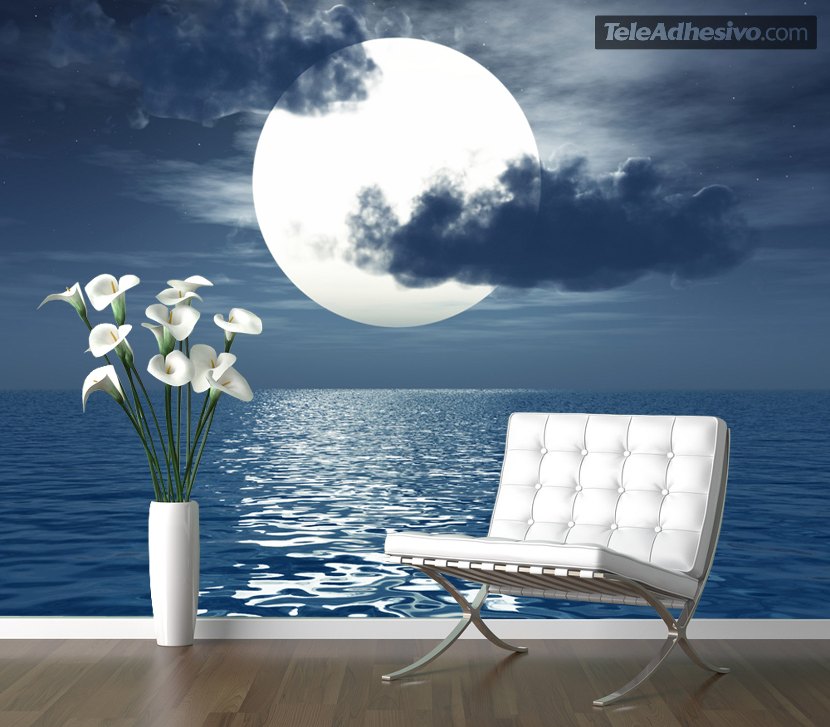 Poster xxl: Lune sur la mer